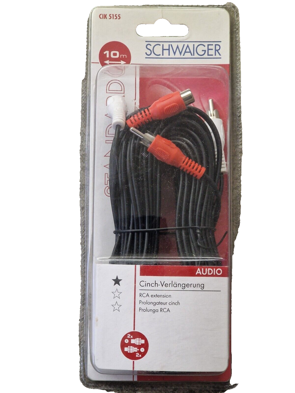 Schwaiger CIK 5155 Cinch-Verlängerung 10 Meter